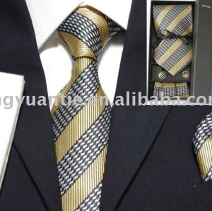 corbata de seda tejido conjunto