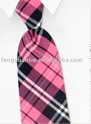 estilo británico de color rosa de seda tejido corbatas personalizado