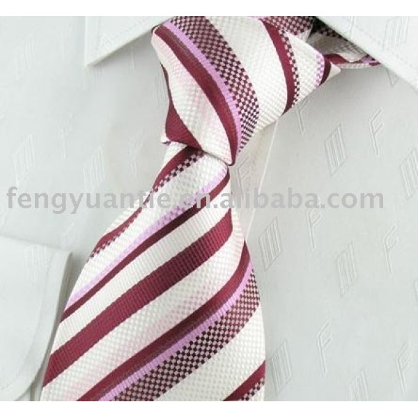 alto quanlity raya de seda tejida corbata
