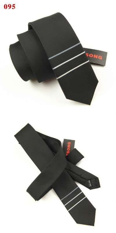 方法細い絹製ネクタイの格子縞のタイ
