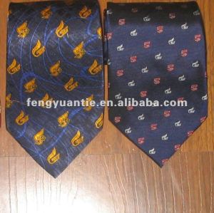banda de tejido de poliéster personalizado logo corbata