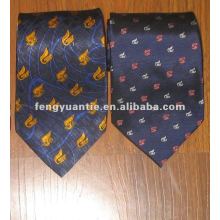 banda de tejido de poliéster personalizado logo corbata