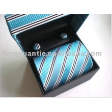 popular corbata de seda con conjunto de gemelos