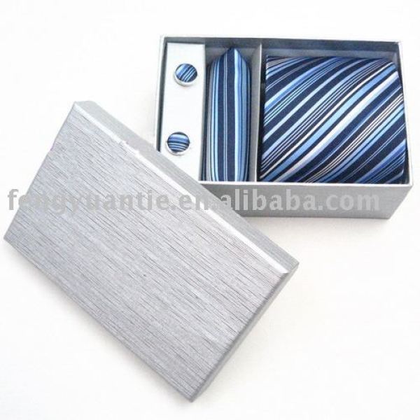 Corbata gemelos conjunto, corbata de regalo conjunto, corbata de seda de conjuntos