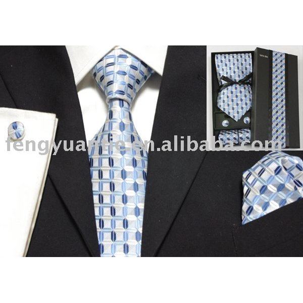 corbata de seda tejido conjunto