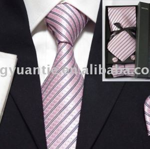 corbata de seda tejido conjunto