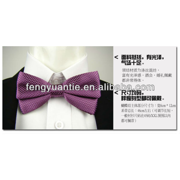 azul con estilo de seda tejida corbata de moño