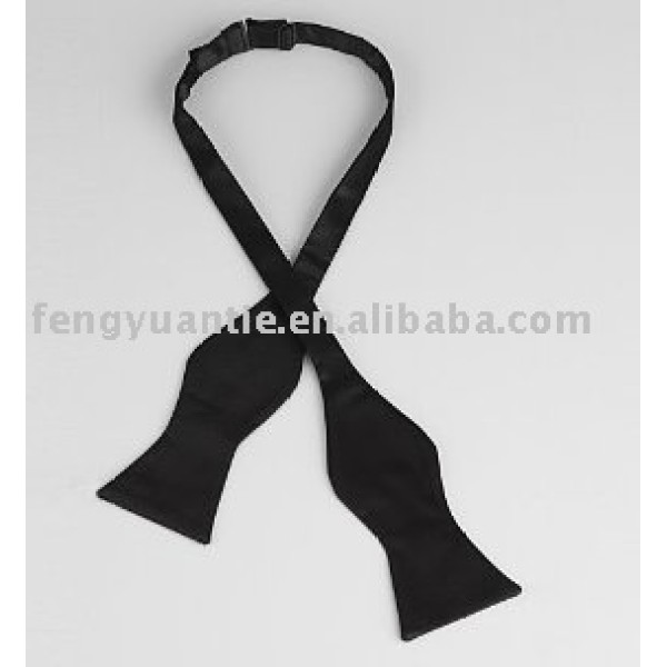 microfiber black self tie bowtie