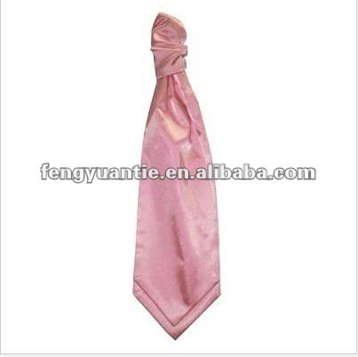 Lazo llano del ascot del pañuelo de Scrunchie del Mens del color de rosa de bebé