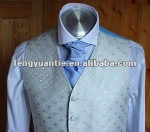 llanura de la luz azul de seda corbata ascot cravat