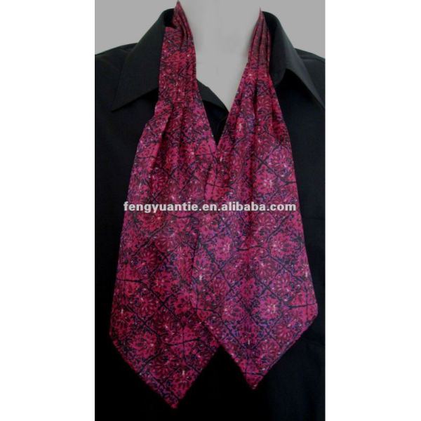 Llanura de manzana verde de seda pañuelos cuello/cravates ascot