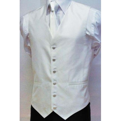 100% polyester white casual vest
