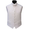 100% polyester white wedding vest with tie