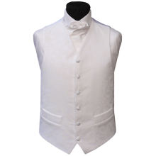 100% polyester white wedding vest with tie