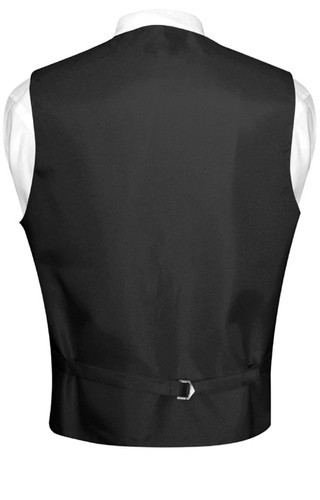 Men's Plaid Design Dress Vest NeckTie Black Gray White Neck Tie Set
