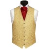 Mens gold wedding silk vests