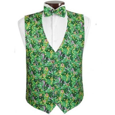 waistcoat designs men's printed vest