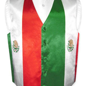 Mexican flag waistcoat 100% polyester