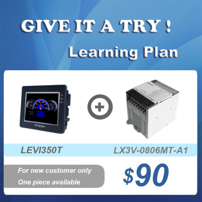 3.5 inch HMI and 14I/O PLC(transistor) Learning Plan Package