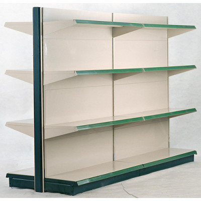 shelf with three-dimensional back panel