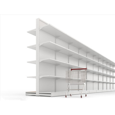 Double side supermarket shelf