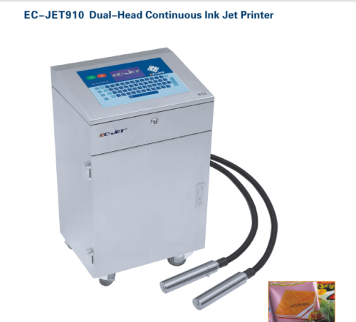 EC-JET910 Dual-Head Continuous Ink Jet printer