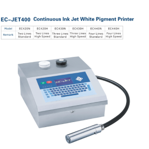 EC-JET400 Continuous Ink Jet White Pigment Printer