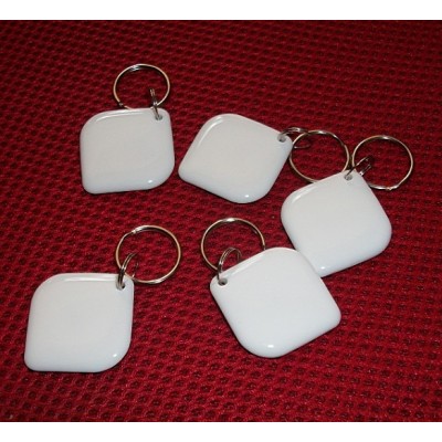RFID钥匙扣菱形乳白色ISO14443A-NXP Mifare1 s50钥匙扣NFC标签NFC TAG