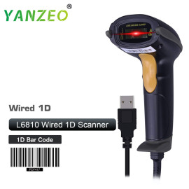 Yanzeo L6810 Handheld USB Barcode Scanner Portable Wired 1D Laser BarCode For Express Delivery