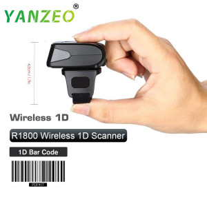 Yanzeo R1800 Portable Bluetooth 1D Wearable Ring Finger Scanner Wireless Mini Barcode Scanner Reader