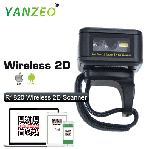 Yanzeo R1820 Portable Bluetooth Wearable Ring Wireless Finger Mini QR Bar 2D Barcode Scanner