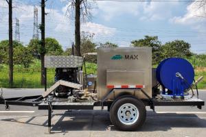 Sewer jetting trailer