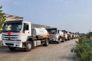 Summery at SEP, asphalt distributor and slurry paver