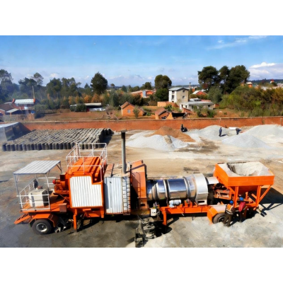 15T Mini Asphalt Plant | Integrated Asphalt Mixing Equipment | Twin-shaft Mixer + 4 Asphalt Tanks | 100kW Cummins Generator | Road Construction | Customization Services Available