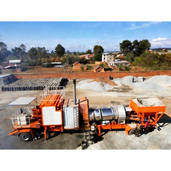 15T Mini Asphalt Plant | Integrated Asphalt Mixing Equipment | Twin-shaft Mixer + 4 Asphalt Tanks | 100kW Cummins Generator | Road Construction | Customization Services Available