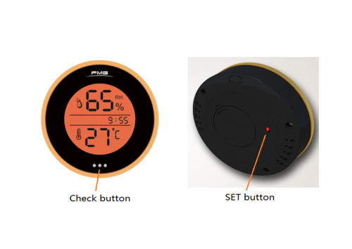 Temperature and Humidity Recorder Panel with Clock for Pharmaceutical factory，museum，Jewelry box