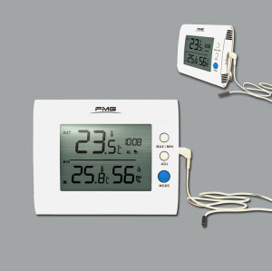 Thermometer Indoor and outdoor temperature humidity desktop thermometer LCD display external 3meters sensor