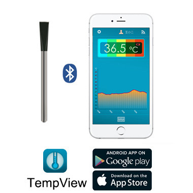 Wireless Bluetooth Animal Anal Temperature Probe Recorder Mobile App Download Storage Data