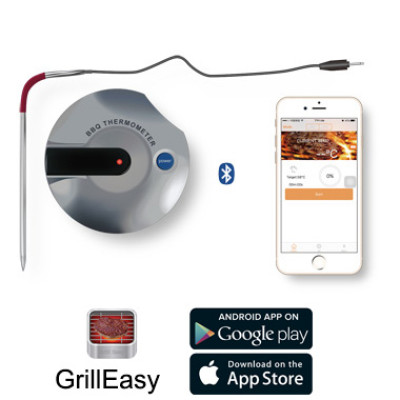 圆形蓝牙烤肉烧烤温度计App手机操作安卓苹果IOS兼容