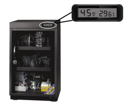 嵌入式面板安装电子数字温湿度计纽扣电池供电酒柜雪茄盒机电设备使用