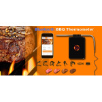 Bluetooth BBQ Thermometer LED light panel Smartphone APP iOS or Android