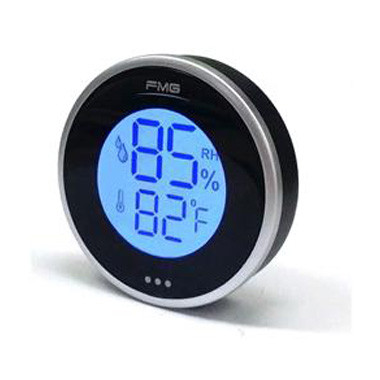 Dial Cigar Humidor Hygrometer Thermometer  with Clock and Backlight Touch LCD Screen