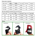 AC Current Sensor Transformer, Split Core Current Transformer Coil Sensor for 100A Amp Energy Meter Used for Energy Meter in Special,Current Sensors