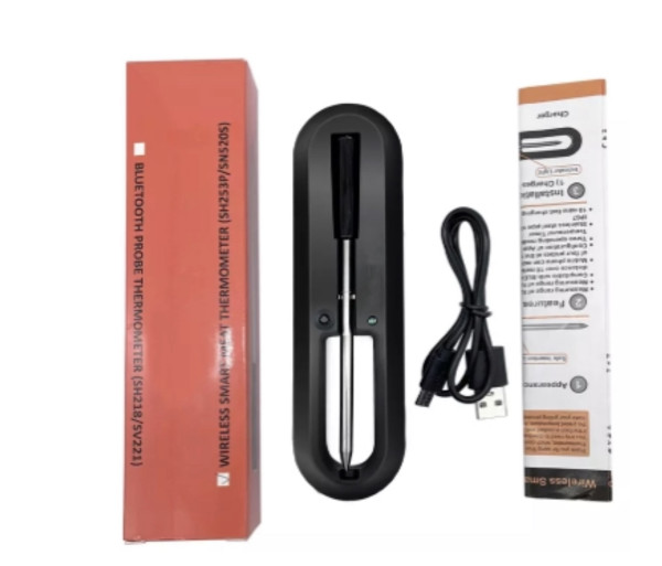 NEW 42 hours Slow Cooking Food Thermometer  5mm diameter Probe IP67 Waterproof Wireless Digital Meat for Pressure Cooker, Oven, Grill, Kitchen BBQ, Barbecue Smoker etc..