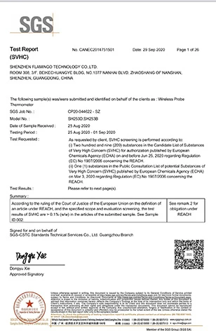SGS REACH SVHC Test Report