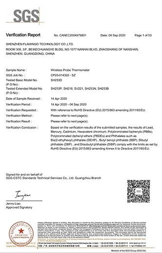 SGS ROHS Test Report