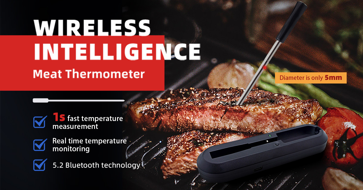 Wireless Smart Meat Thermometer/Probe BBQ Thermometer