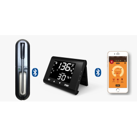 无线高温低温探针温度记录温度计LCD屏显示触摸按键和手机操作两种工作方式