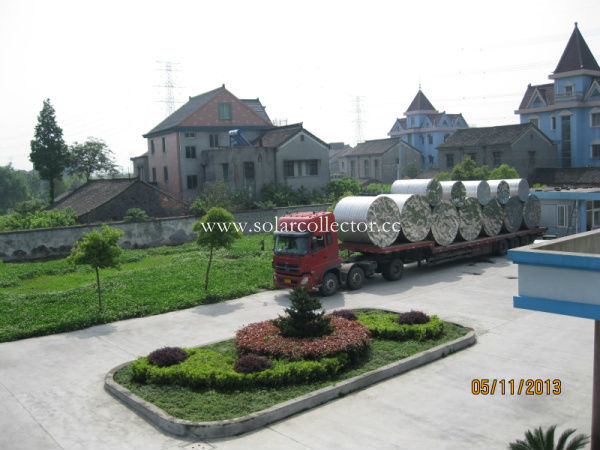 Large solar water tank for solar hot water project