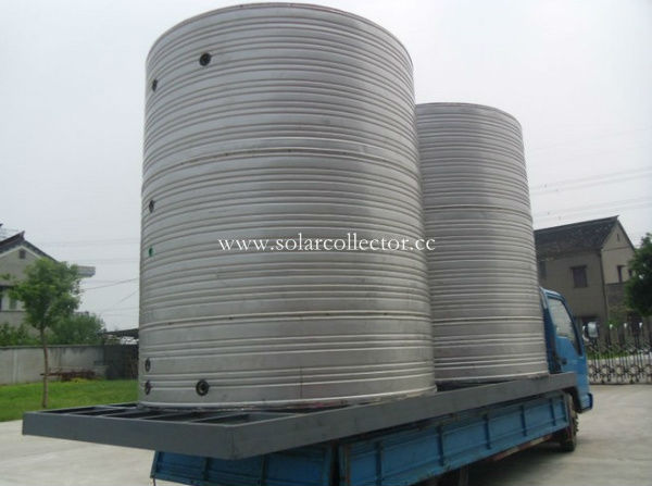 Large solar water tank for solar hot water project